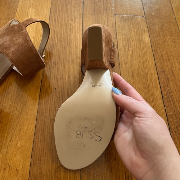 Stuart Weitzman Brown Heeled Sandals - Picture 3 of 5